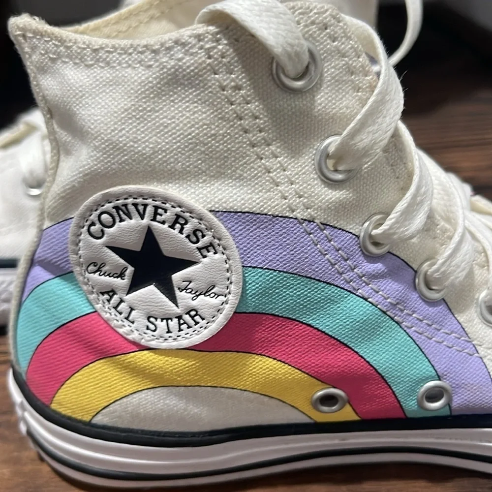Converse Kids All Star Chuck Taylor High-Top Sneakers with Unicorns and Rainbows